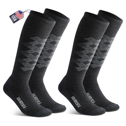 Merino Wool Adults Ski Socks Keystone 2-Pair