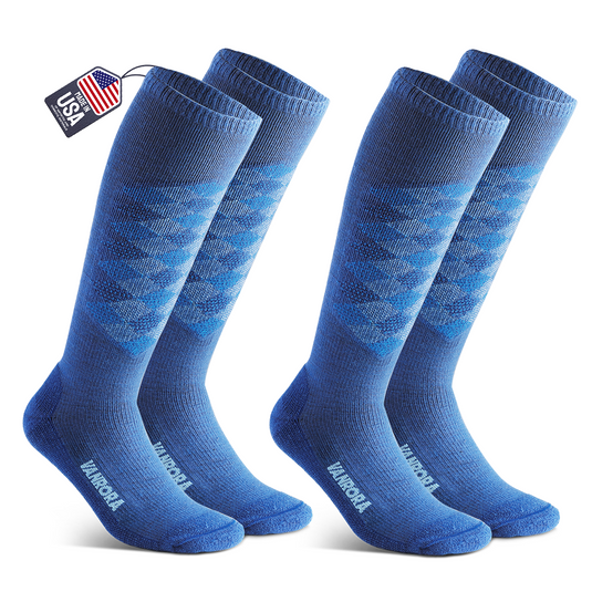 Merino Wool Adults Ski Socks Keystone 2-Pair