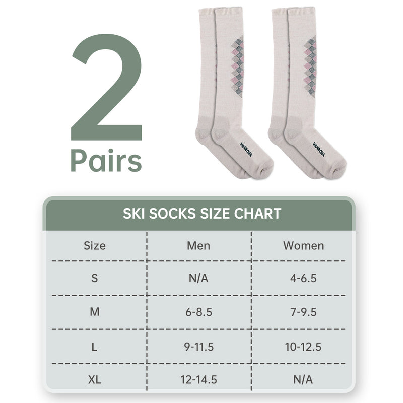 Load image into Gallery viewer, Merino Wool Adults Ski Socks Keystone 2-Pair
