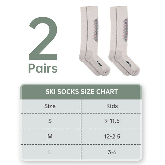 Merino Wool Kids Ski Socks Keystone 2-Pair – Vanrora