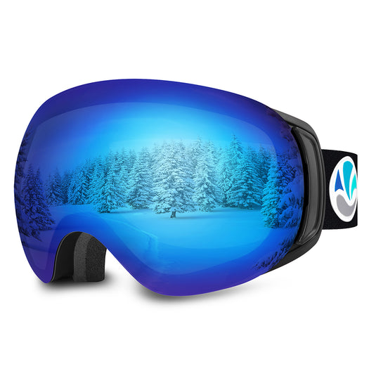 Dizokizo Ski Goggles Interchangeable Spherical Lens for Skiing